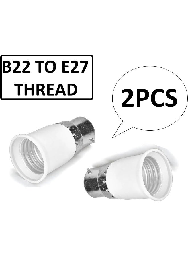 melfi محول قاعدة المصباح B22 إلى E27 حول تركيبتك لتناسب المصابيح LED دون استبدال القاعدة (2 قطع) - Image 2