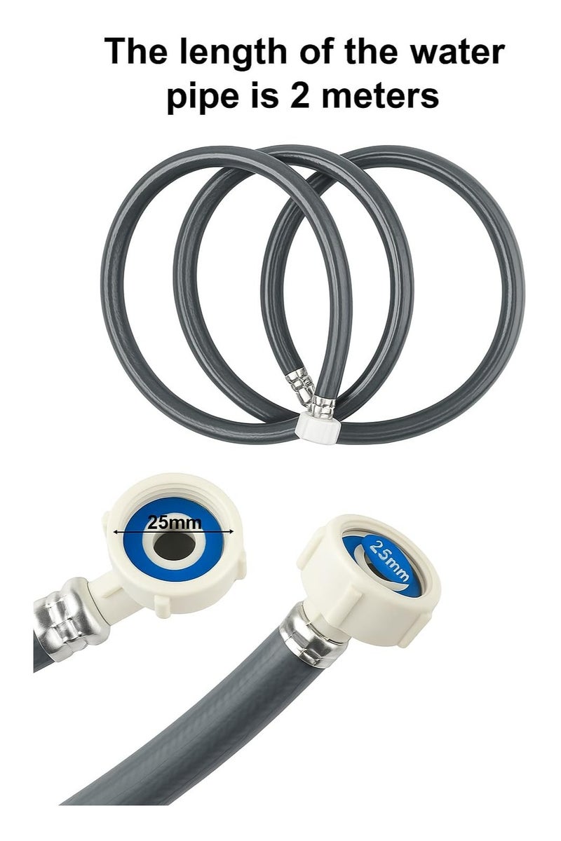 ETAVA Washing Machine Inlet Hose Pipe 1.5 Meter | Heavy Duty Leak-Proof Flexible Water Supply Pipe for Dishwasher & Washing Machine | Universal Inlet Hose with CP Reducer – Premium Quality - Image 2