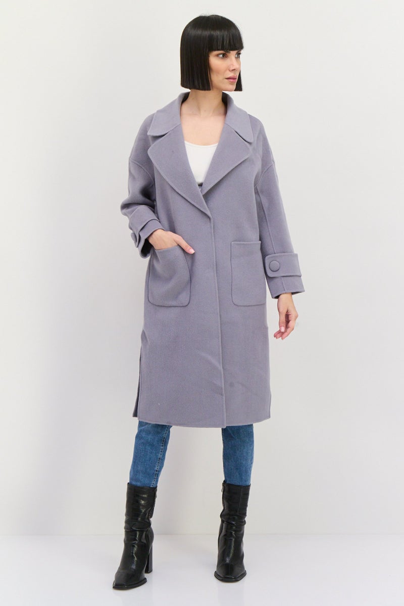 VERO MODA Women Heather Trench Coat, Grey  - Image 4