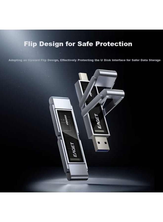 EAGET Eaget Su220 512Gb Dual-Interface Portable Ssd Flash Drive, 2000Mb/S, Usb3.2/Type-C, Large Capacity, Compatible With Phones And Computers, Office Usb Drive - Image 4