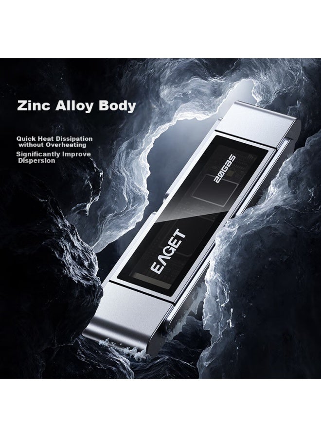 EAGET Eaget Su220 512Gb Dual-Interface Portable Ssd Flash Drive, 2000Mb/S, Usb3.2/Type-C, Large Capacity, Compatible With Phones And Computers, Office Usb Drive - Image 3