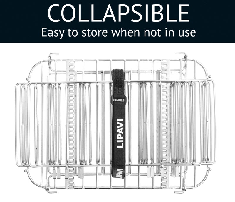 LIPAVI Sous Vide Rack - Model L15 - Adjustable, Collapsible, Ensures even warming - 316L Stainless Steel - Fits Lipavi C15 container - Image 5