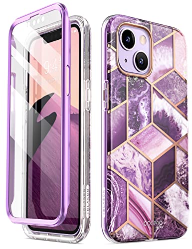 i-Blason Cosmo Series Case for iPhone 14/iPhone 13 6.1 Inch, Slim Full Body Protective Case with Built-in Screen Protector (Ameth) - Image 1