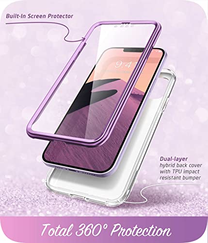 i-Blason Cosmo Series Case for iPhone 14/iPhone 13 6.1 Inch, Slim Full Body Protective Case with Built-in Screen Protector (Ameth) - Image 3