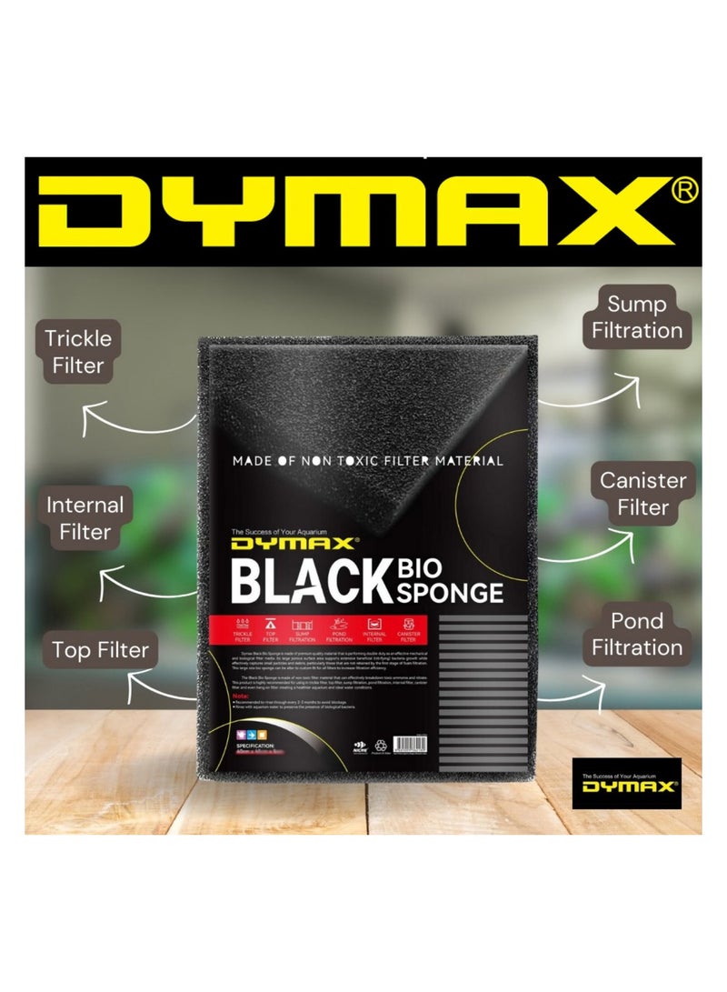 Dymax Black Bio Sponge 60 x 45 x 5 cm