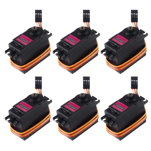 AEDIKO 6pcs MG996R Servo Motor Control 180 Angle Metal Gear Servo Digital High Speed Torque Servo Motor for Smart Car Robot Boat RC Helicopter - Image 1
