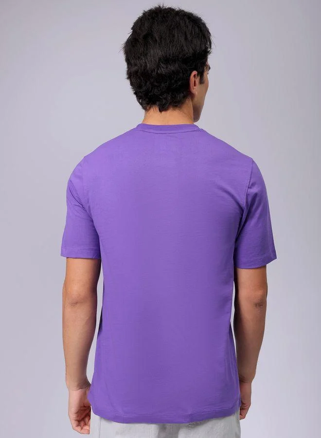 ذا انديان كراج كو Men Slim Fit Solid Round Neck Tshirt