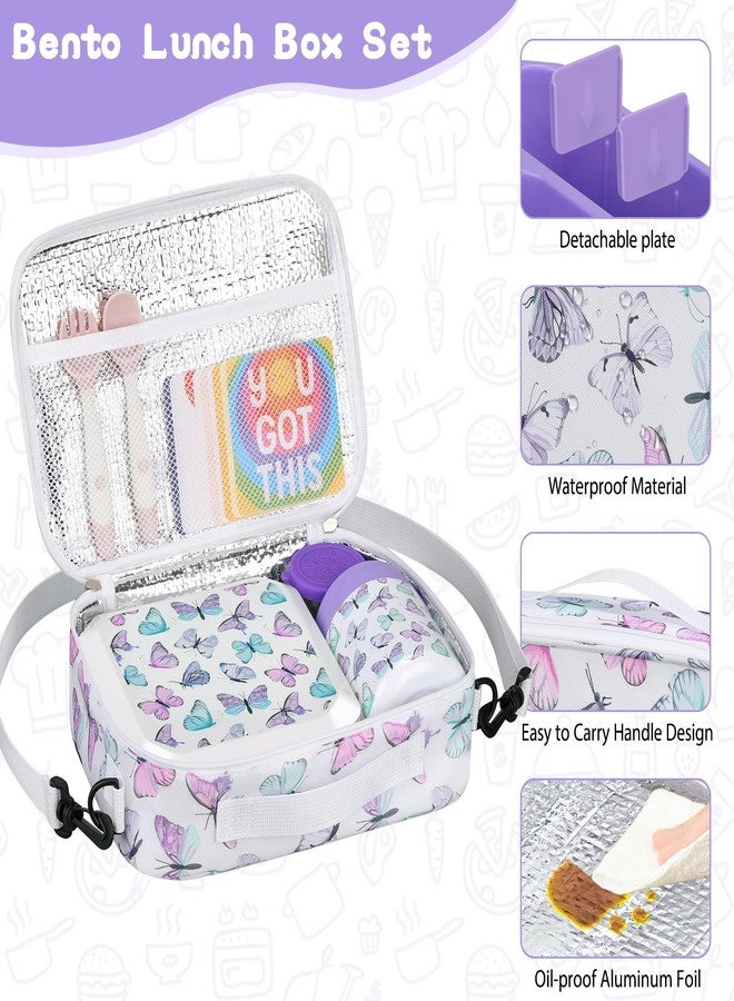 wiwens Bento Lunch Box for Kids with 12oz Soup Thermo Leak-Proof Lunch Food Container with 5 Compartment Thermo Hot Food Jar and Insulated Lunch Bag for Kid Toddler Girls Boys to School - Image 3