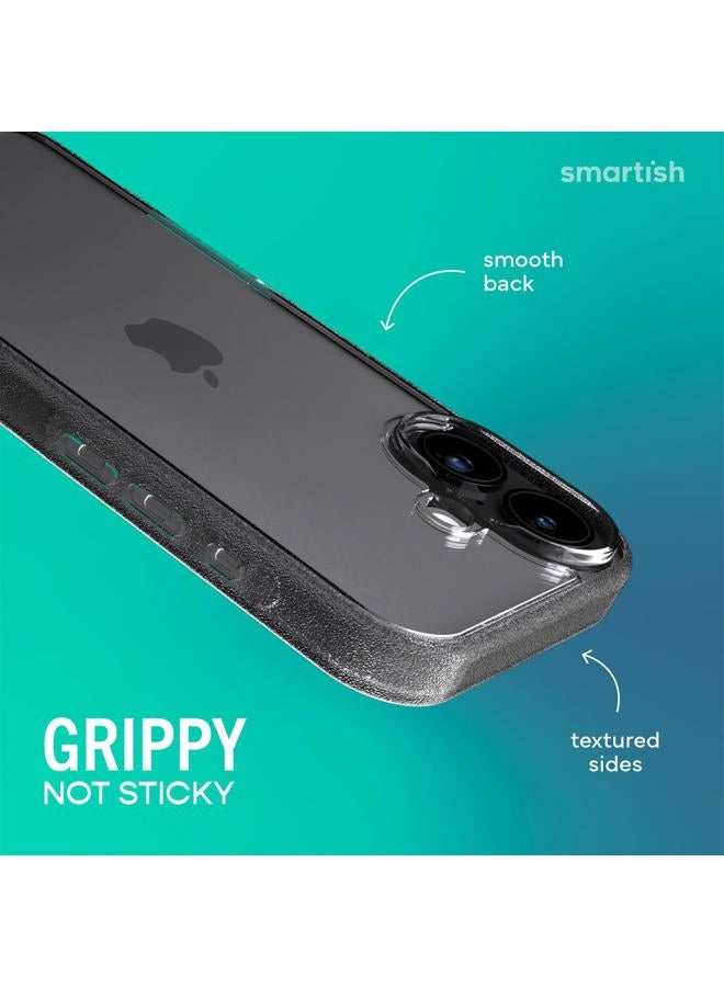 Smartish ® iPhone 17 Clear Case - Gripmunk [Lightweight + Protective] Anti-Yellowing Slim Case - Drop Tested Ultra Thin Grip Cover for Apple iPhone 17 - Clearly Clear - Image 4
