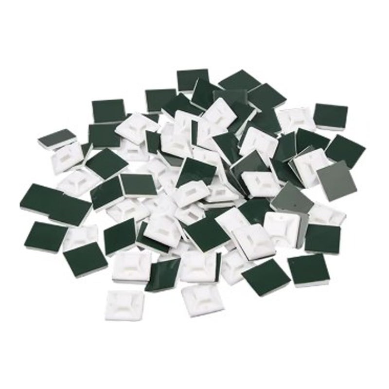 Cable Tie Base - 20 Pcs Plastic Tie Pads for Secure Wire Management, Connection, Organize and Redirect Wires with Reusable Square Cable Coasters and Adhesive 30x30mm - Image 1