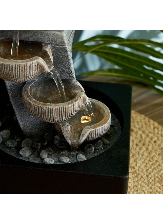 Amber Modern Twisted Fountain With 1 Yellow Light
