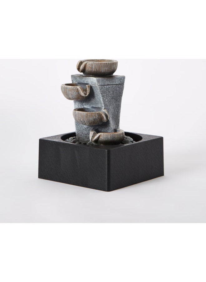Amber Modern Twisted Fountain With 1 Yellow Light