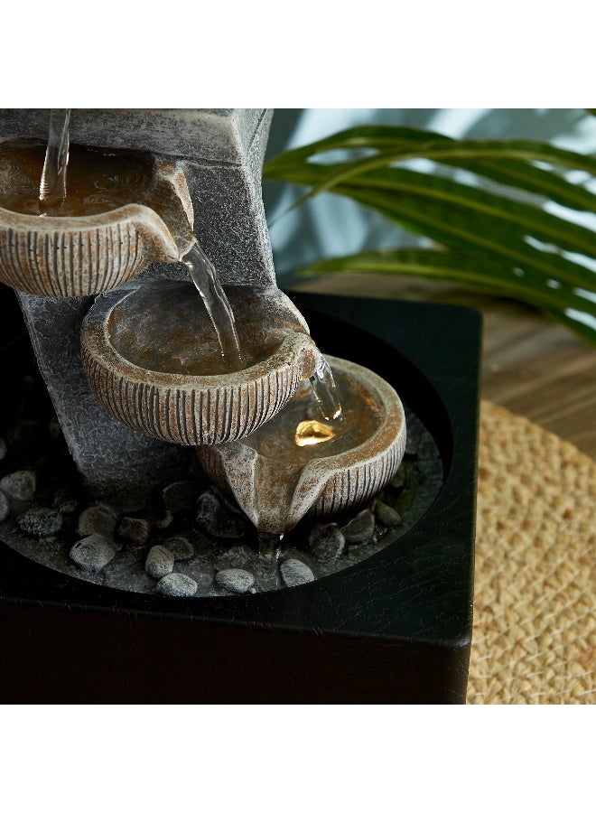 Home Box Amber Modern Twisted Fountain With 1 Yellow Light  - Image 3