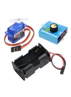Micro Servo Tester Kit Fs90R 9G Servo Motor 360°+3Ch Digital Servo Tester Esc Speed Controller Checker+Aa Battery Holder Case