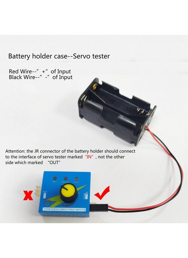 Wishiot - Micro Servo Tester Kit Fs90R 9G Servo Motor 360°+3Ch Digital Servo Tester Esc Speed Controller Checker+Aa Battery Holder Case - Image 1
