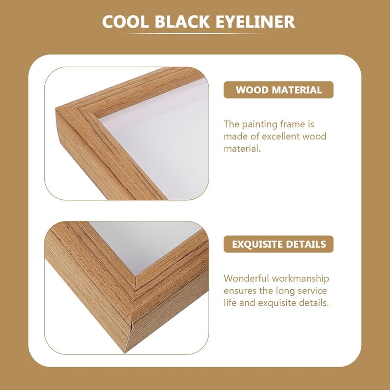 Wooden Picture Frame A3 (29.7x42cm) Teak Color Photo Frame Wall-mountable Tabletop Display with Solid Wood Material for Photograph Decor and Painting Holder - Image 5