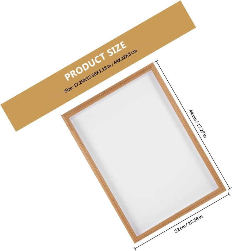 Wooden Picture Frame A3 (29.7x42cm) Teak Color Photo Frame Wall-mountable Tabletop Display with Solid Wood Material for Photograph Decor and Painting Holder - Image 2