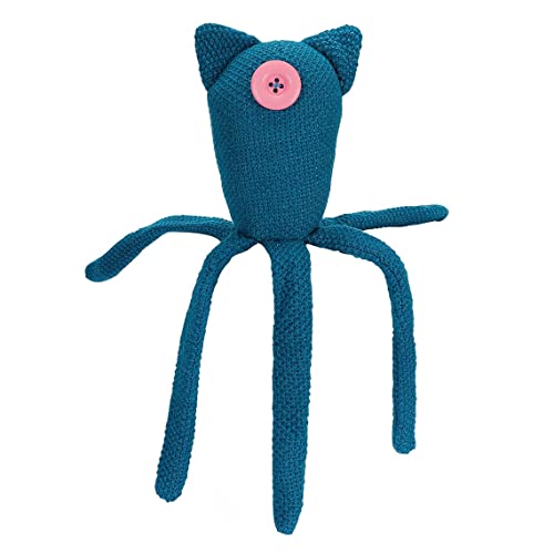 ASVP Shop Coraline Crocheted One Eyed Octopus Doll Bright Turquoise - Image 1