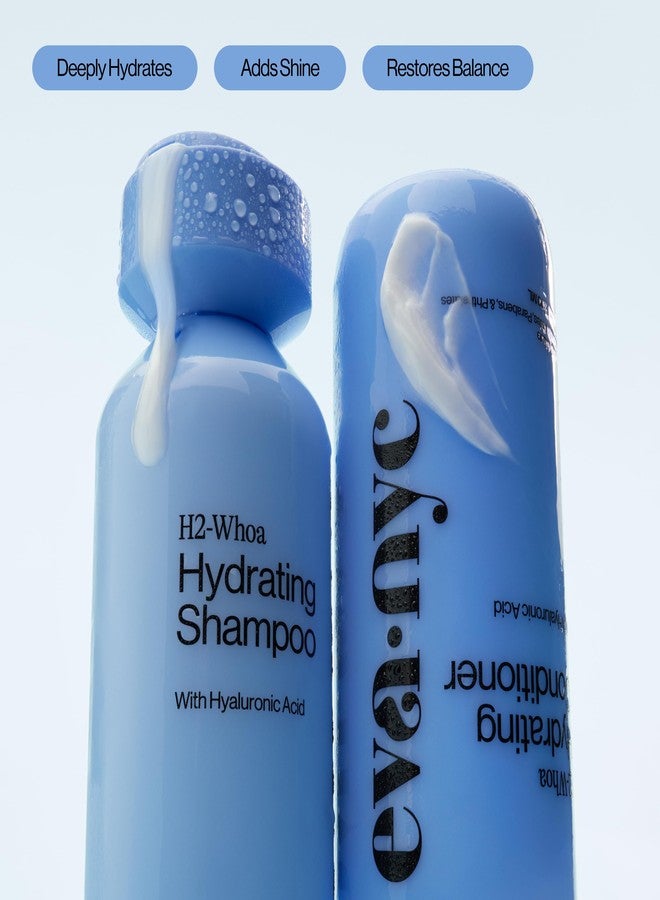 Eva NYC Hyaluronic Acid Hydrating Shampoo and Conditioner Set - Add Moisture + Shine - Restore Hydration + Soften - All Hair Types - Gentle Cleanse, High Lather - Jasmine Scent - 10 floz (Pack of 2) - Image 2