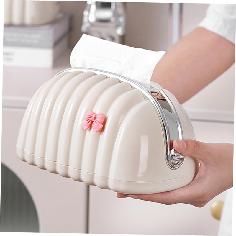 Tissue Box Shell Spring Tissue Box Napkin Tissues Organizer Modern Home Decor Tissue Dispenser Lliving Room Napkin Storage Box - Image 5