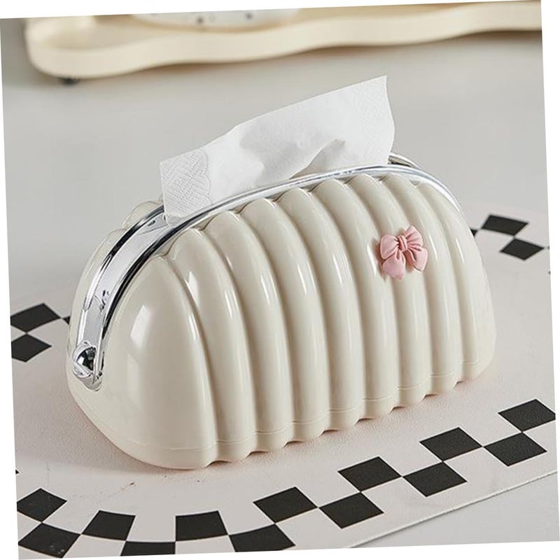 Tissue Box Shell Spring Tissue Box Napkin Tissues Organizer Modern Home Decor Tissue Dispenser Lliving Room Napkin Storage Box - Image 3