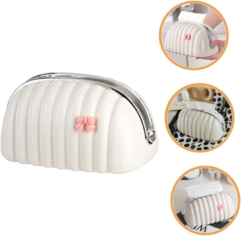 Tissue Box Shell Spring Tissue Box Napkin Tissues Organizer Modern Home Decor Tissue Dispenser Lliving Room Napkin Storage Box - Image 2