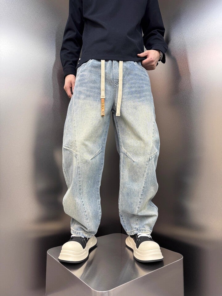 Unisex Classic Denim Jeans Loose Fit Daily Outdoor Wear - Image 5