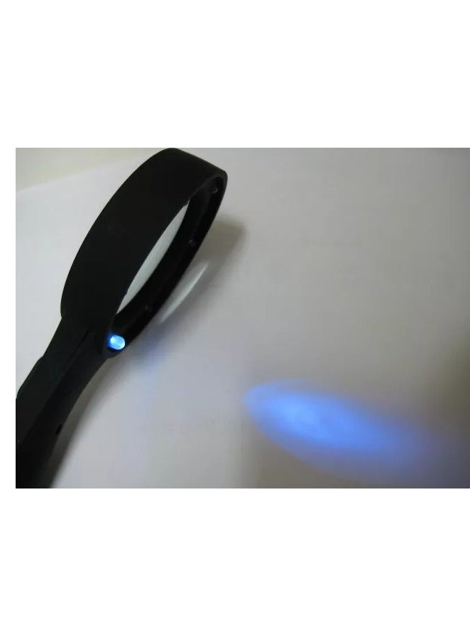 Donia - Handheld Magnifying Glass with Light, 10X Magnification, 12 LED Lights, Large Magnifying Glass for Reading, Soldering, Inspection and Exploration, with Lens Cloth (Black) - Image 1