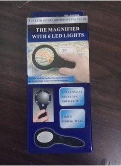 Handheld Magnifying Glass with Light, 10X Magnification, 12 LED Lights, Large Magnifying Glass for Reading, Soldering, Inspection and Exploration, with Lens Cloth (Black)