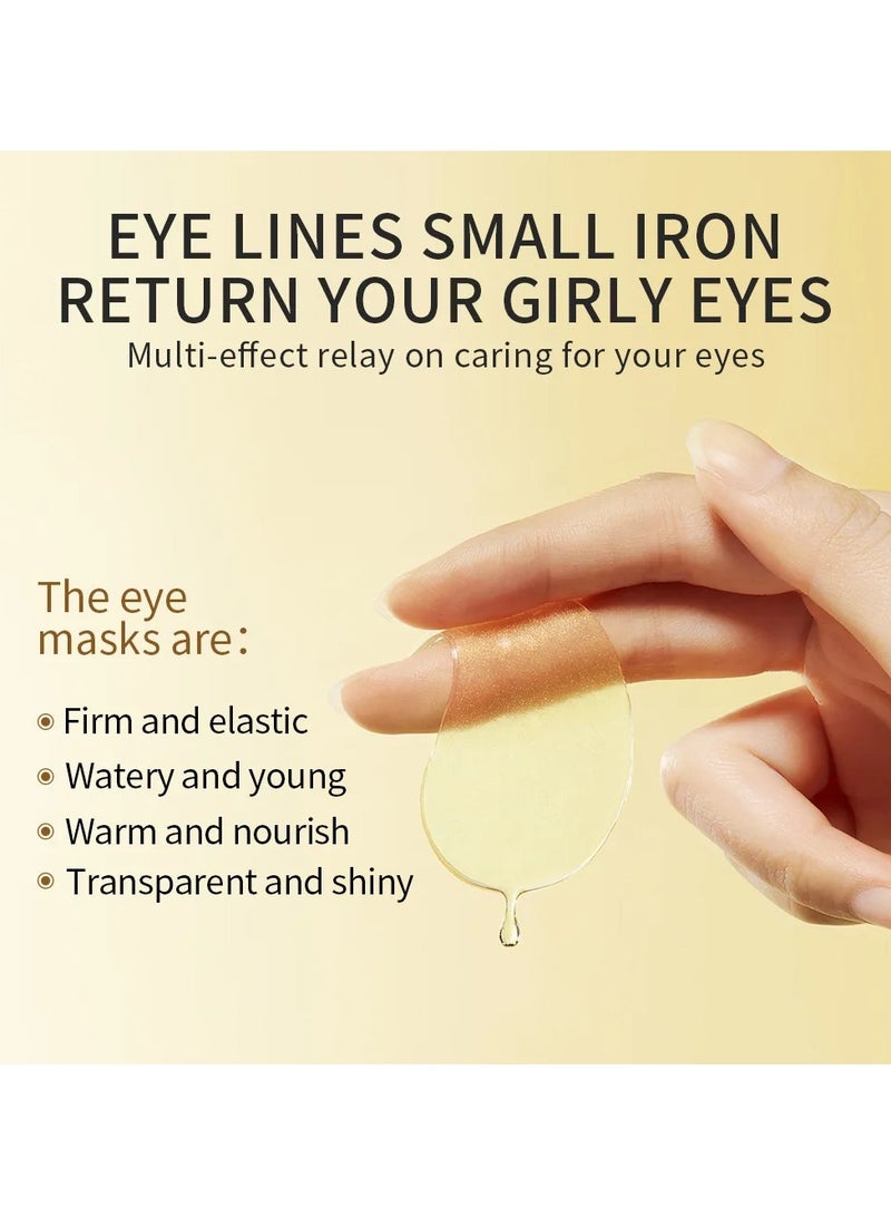 Zozu Avocado Golden Collagen Eye Mask Anti Dark Circles Eye Bags Moisturizing Firming Eye Patches Skin Care Products - Image 4