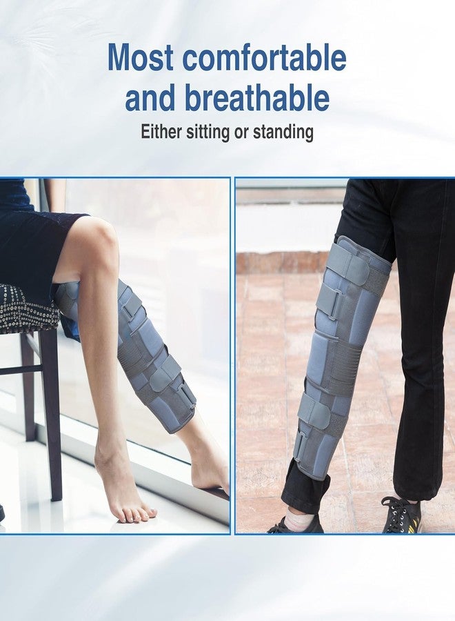 MEDTRIX Long Knee Brace 22" Rigid Support, Immobilizes & Stabilizes Knee, & Relieves Pain With Optimal Comfort, Adjustable Strap, Anti Slip Design, Unisex (S) - Image 5