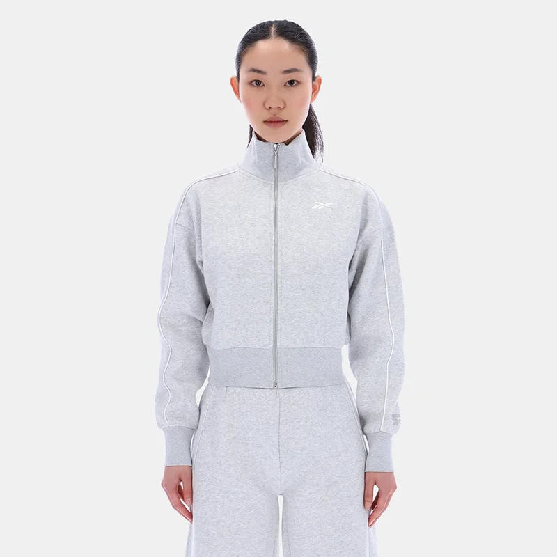 Reebok Brooklyn Cropped Bomber Women's Jacket - Silver Marl