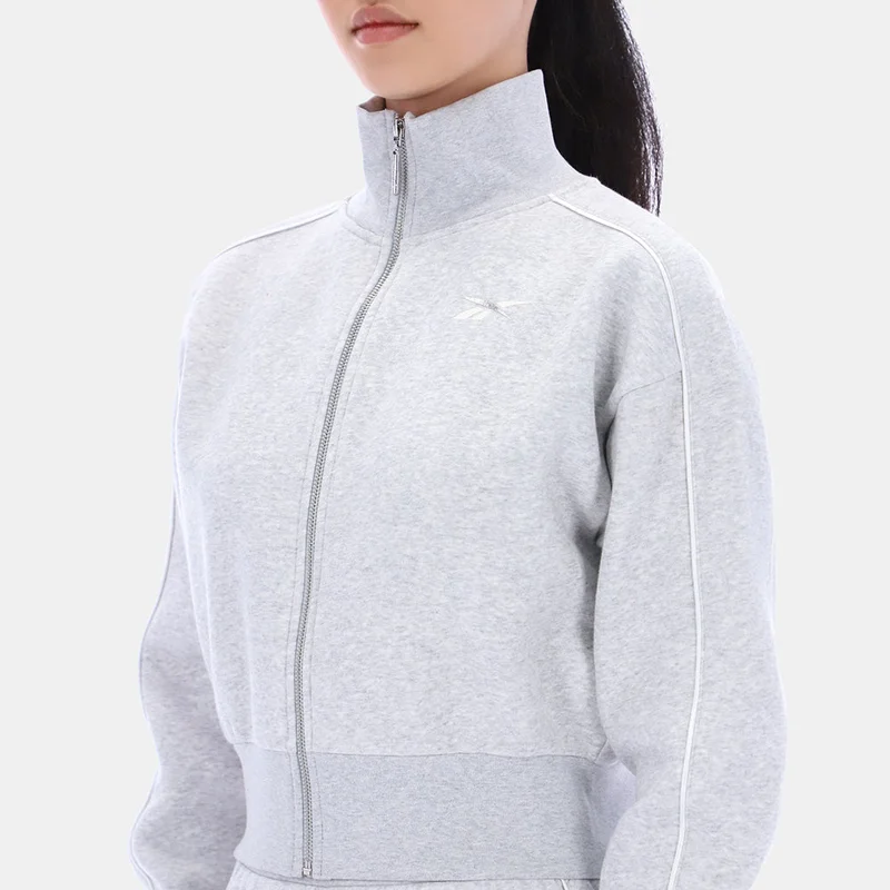 Reebok Silver Marl Reebok Brooklyn Cropped Bomber Women's Jacket - Silver Marl for Women | Best Price UAE