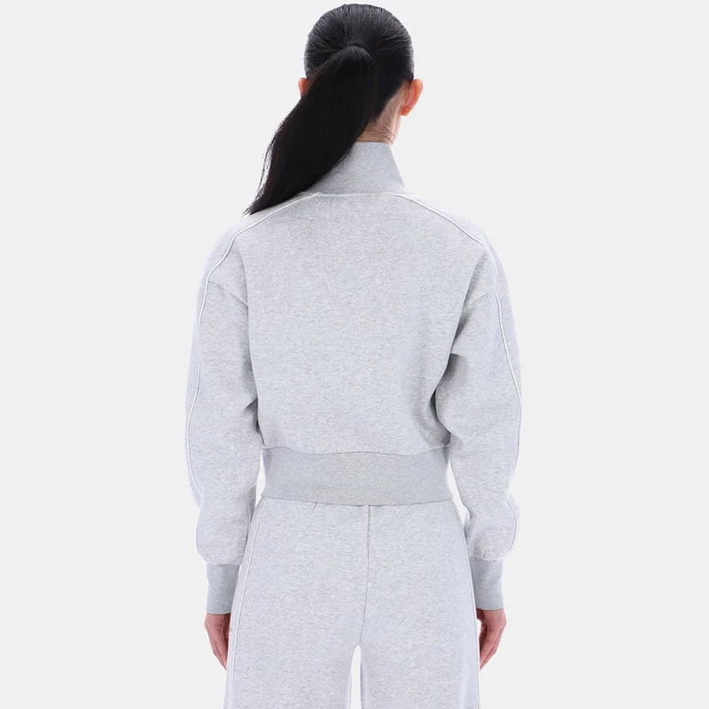Reebok Silver Marl Reebok Brooklyn Cropped Bomber Women's Jacket - Silver Marl for Women | Best Price UAE
