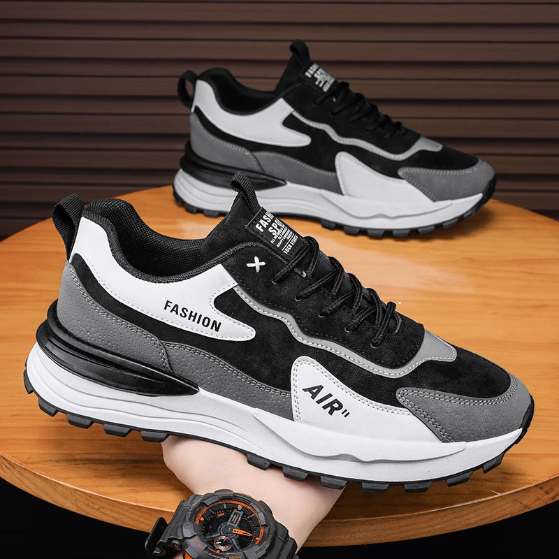 Men'S Shoes Autumn Sneaker Leather Non-Slip Waterproof Work Safety Shoes Running Dad Shoes - Image 3