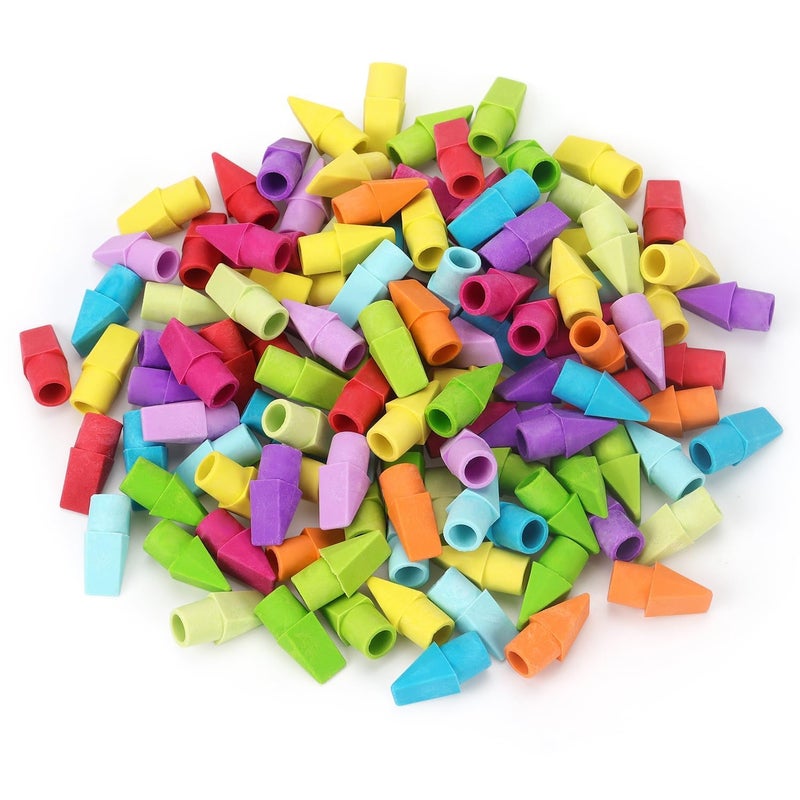 ZZTX Pencil Top Erasers, 120 Pack Eraser Caps Bulk, Erasers for Pencils, Eraser Toppers for Kids School Home Office, 11 Assorted Colors Erasers - Image 2