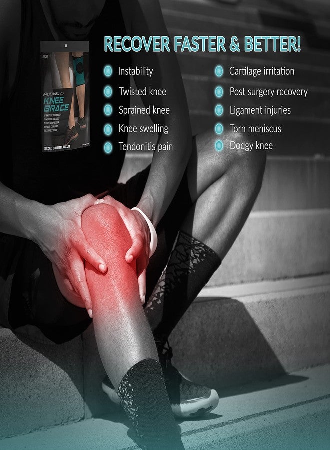 Modvel Professional Knee Brace | Knee Compression Sleeve Support | Medical Grade Knee Pads for Running, Meniscus Tear, ACL, Arthritis, Joint Pain Relief. - Image 5