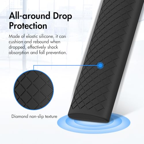USTIYA Remote Case for Skyworth TV 55Q20 TC9010 TC9012 RHA-T2 Haier TVS Kodak Matrix QLED 4K 55MT5022 CAPRO Protective Control Cover Silicone (Black) - Image 5