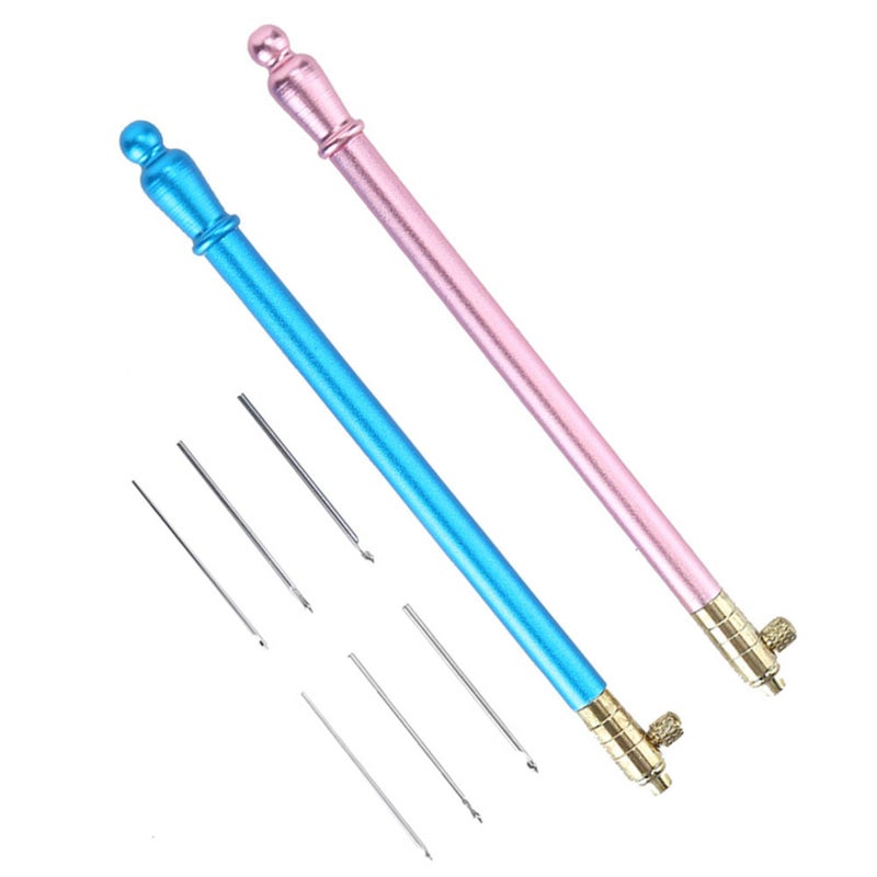 Embroidery Crochet Hook French Tambour Beading Sequins Stainless Steel Handle Sewing Craft Tool - Image 3