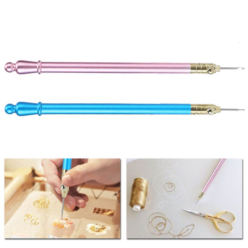 Embroidery Crochet Hook French Tambour Beading Sequins Stainless Steel Handle Sewing Craft Tool - Image 5