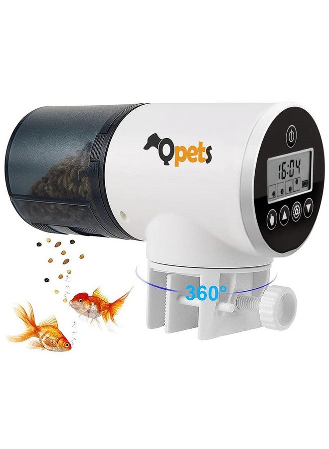 Qpets® Automatic Fish Feeder,Timer Turtle Food Fish Tank Accessories Aquarium Plastic Auto Feeder For Marine Aquariums Pond,11 Cm X 5 Cm X 15 - Image 1
