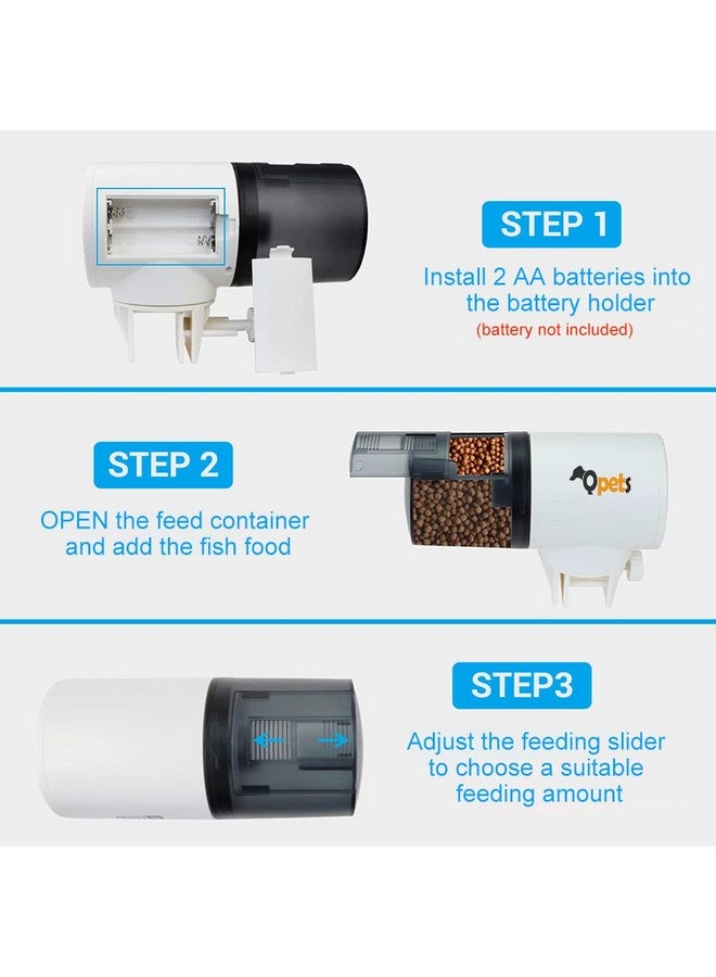 Qpets® Automatic Fish Feeder,Timer Turtle Food Fish Tank Accessories Aquarium Plastic Auto Feeder For Marine Aquariums Pond,11 Cm X 5 Cm X 15 - Image 4