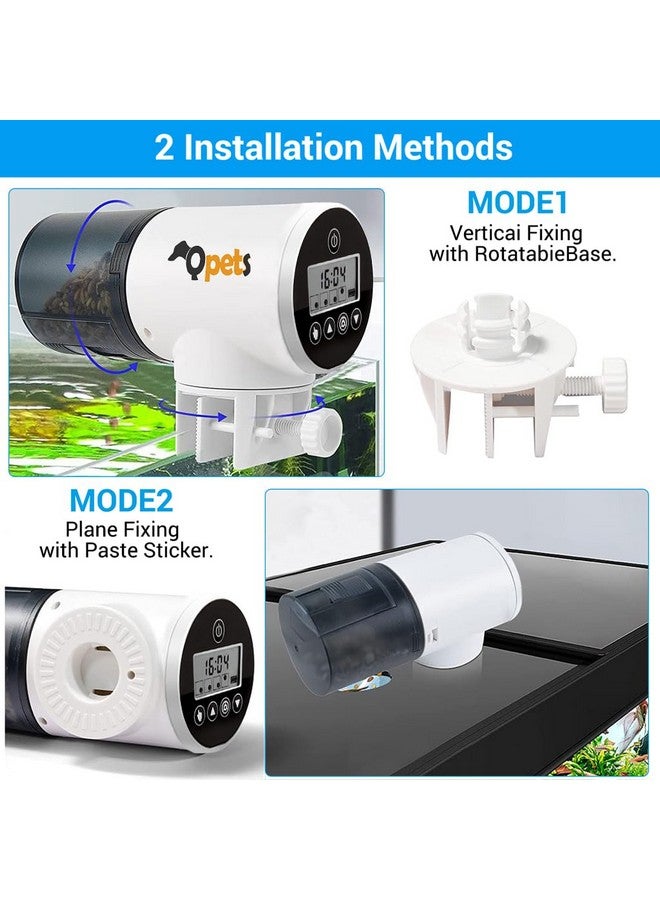 Qpets® Automatic Fish Feeder,Timer Turtle Food Fish Tank Accessories Aquarium Plastic Auto Feeder For Marine Aquariums Pond,11 Cm X 5 Cm X 15 - Image 3