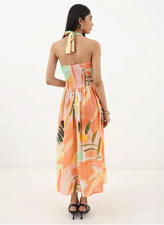 Studio Erst Serene Allure Halter Maxi Dress