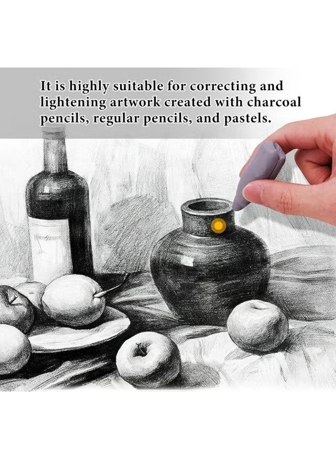 JIMATOR Faber-Castell knead Erasers - Drawing Art kneaded Erasers, Large size - 4 Pcs (Assorted Colors - Image 3