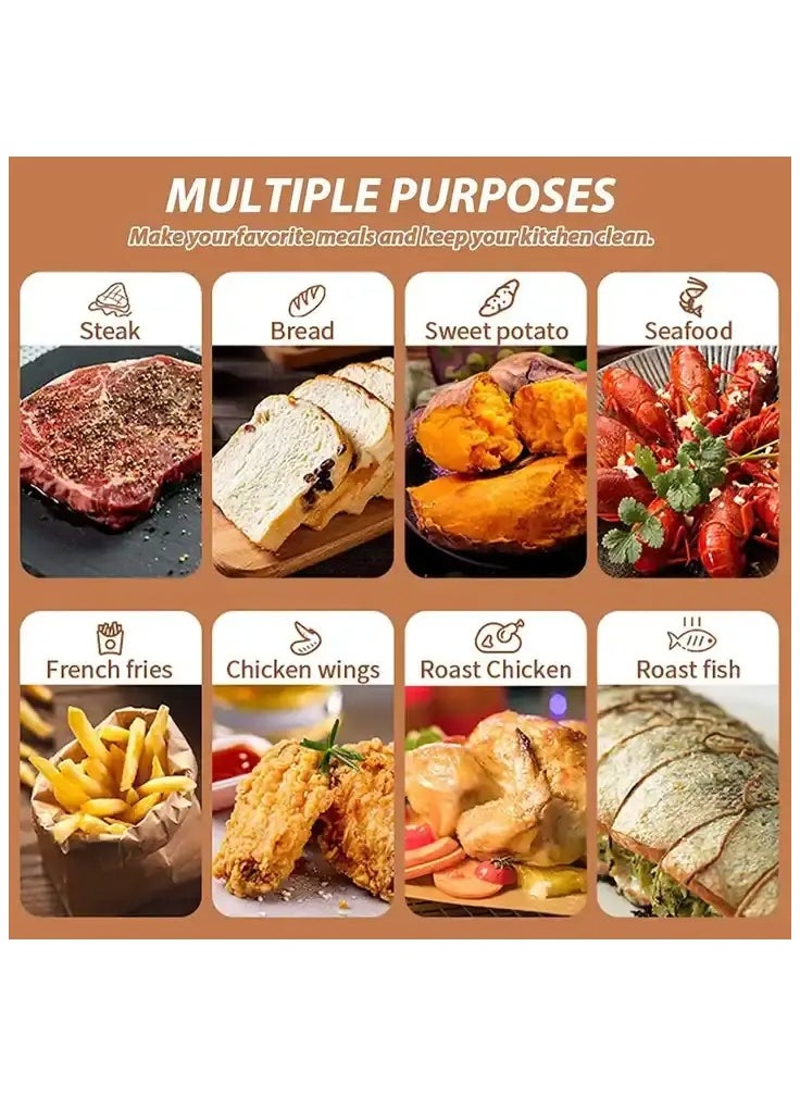 Karewish - 120Pcs Air Fryer Paper - Disposable Paper Liners - Oil proof Non-Stick Parchment Paper plates - Round Baking Paper Liners - Image 1