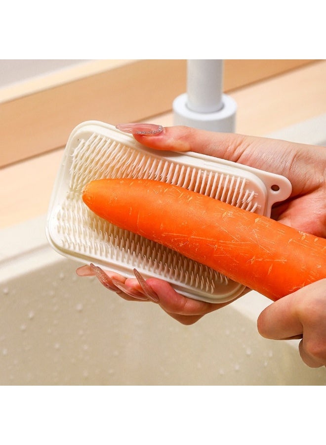 Flexible Vegetable and Fruit Cleaning Brush - Kitchen Brush for Potatoes & Sink Gaps - Image 1