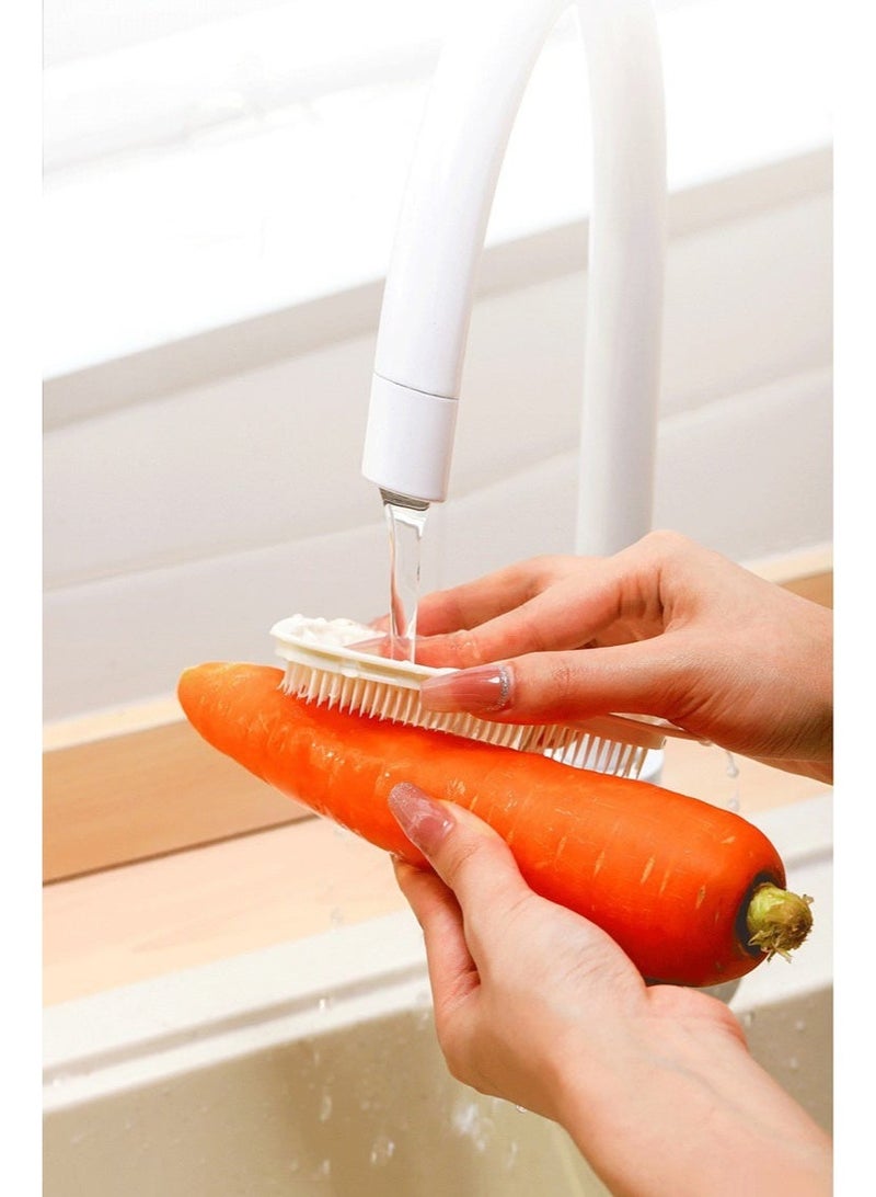 Flexible Vegetable and Fruit Cleaning Brush - Kitchen Brush for Potatoes & Sink Gaps - Image 5