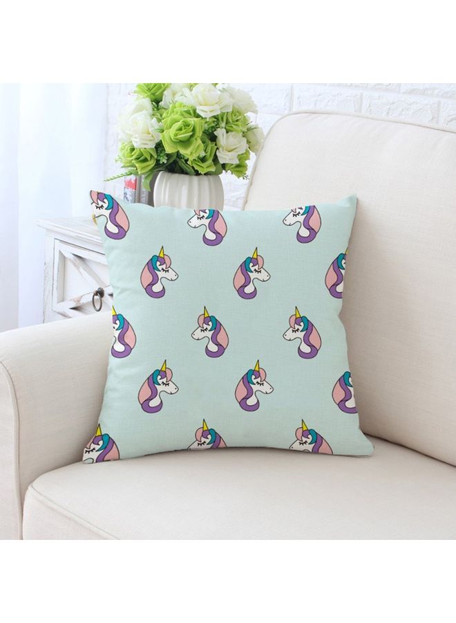 NIBEMINENT Unicorns Printed Cushion Cover Multicolour