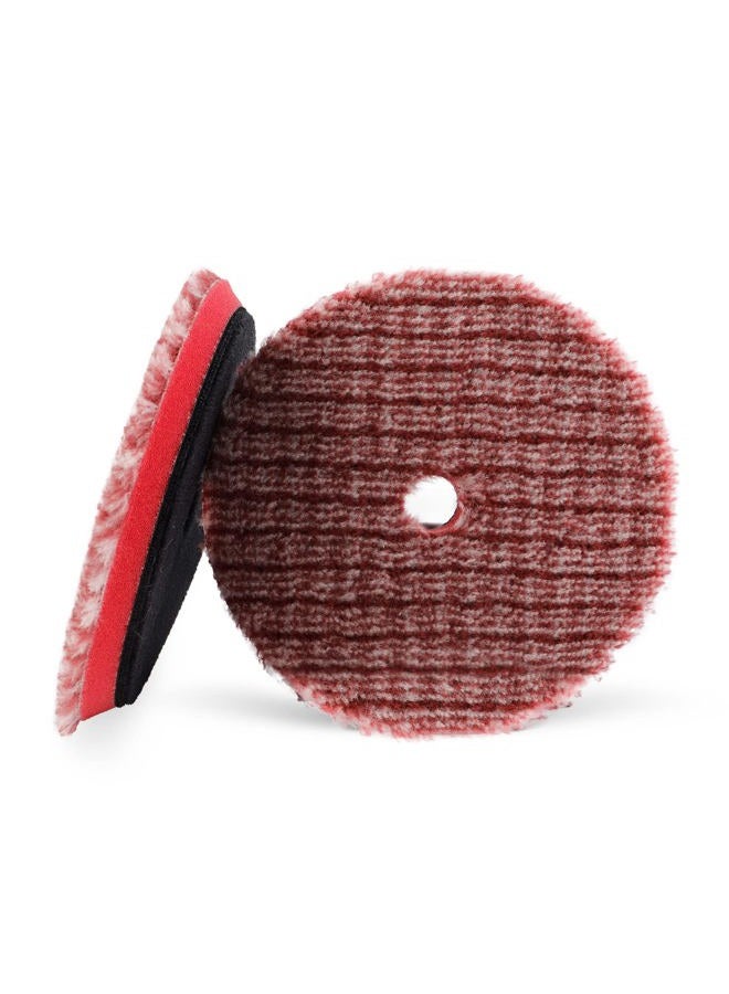 SPTA Wool Polishing Pads, 2Pcs 5 Inch (125mm) Wool Cutting Pad, Short Hair Wool Buffing and Polishing Pad Set, Wool Buffing Wheel for Heavy Cut for 5 Inch Car Polisher Polishing, Buffing and Cutting - Image 1